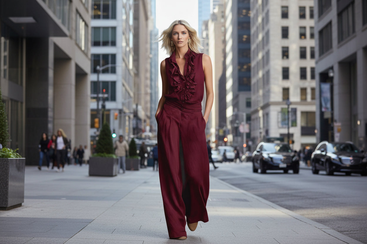 Call Me Sherry-Women’s Linen Blend Two-Piece Set