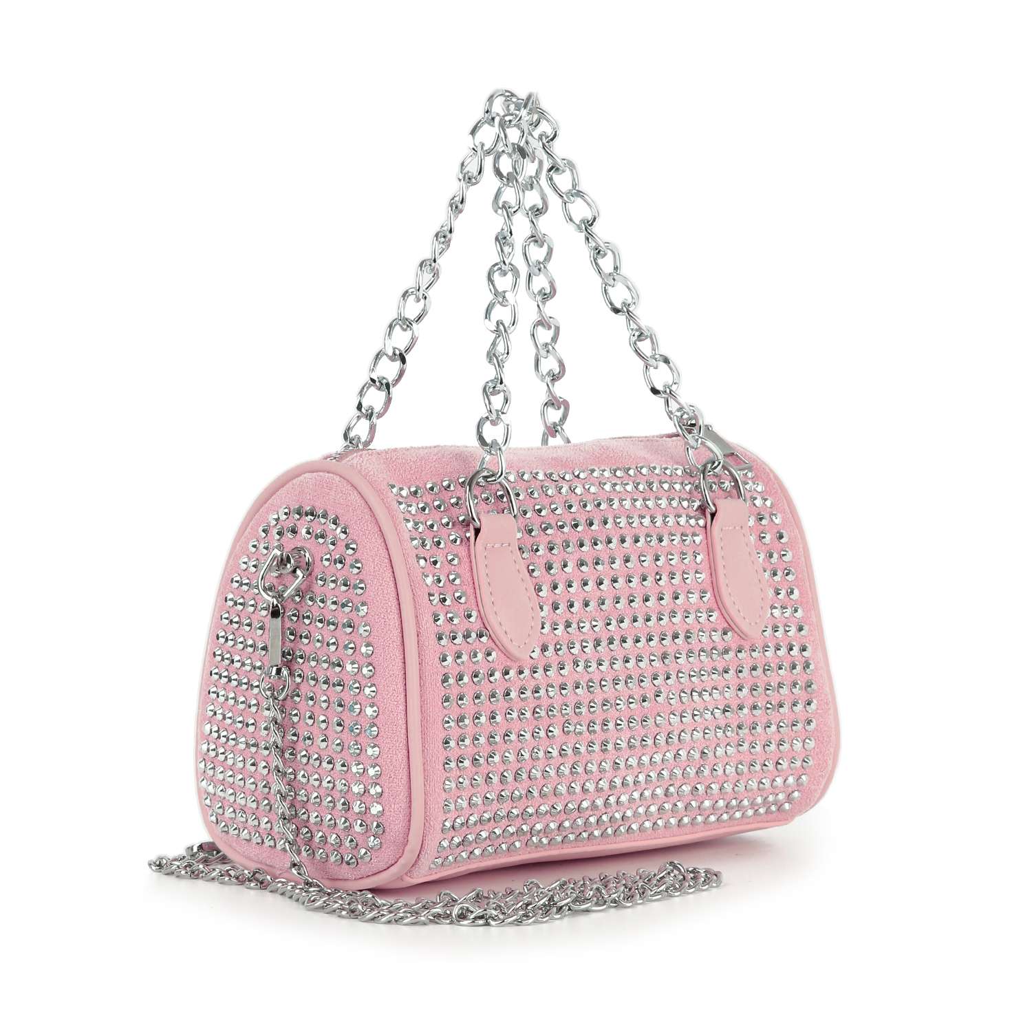 Crystal Clear Mini Rhinestone Duffle Bag