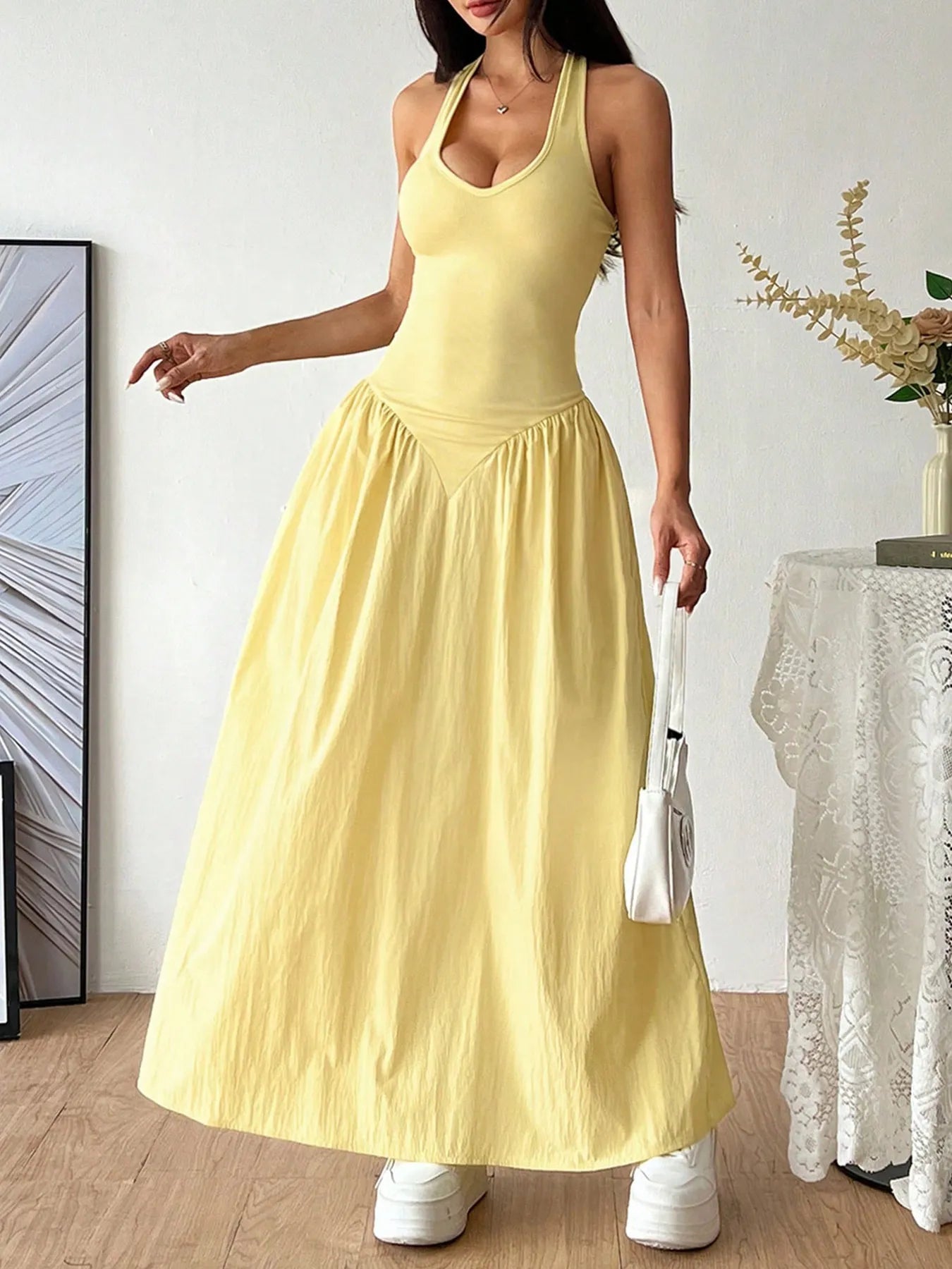 Halter Neck Maxi Dress