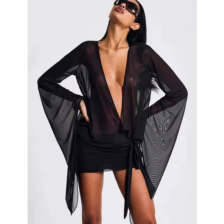 Cowl Black Mesh Mini