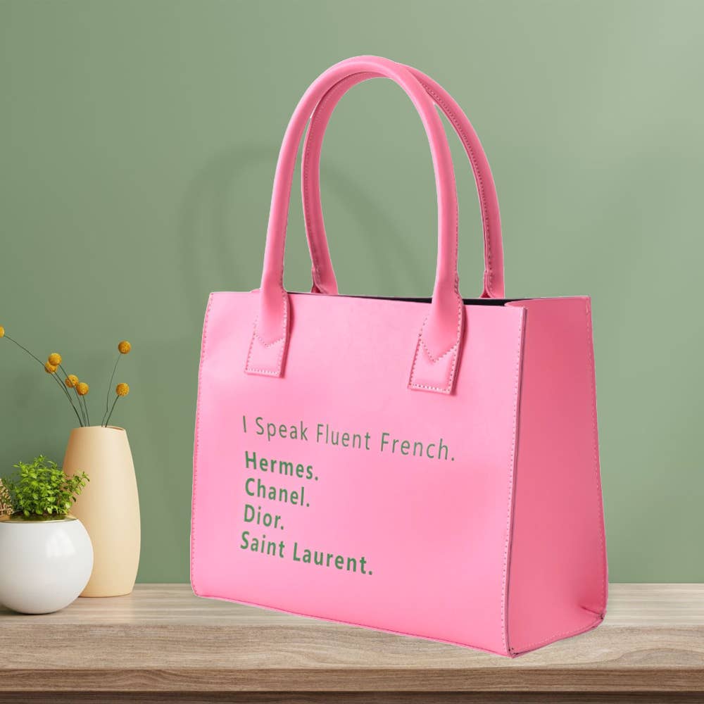 Pink French Messenger Bag