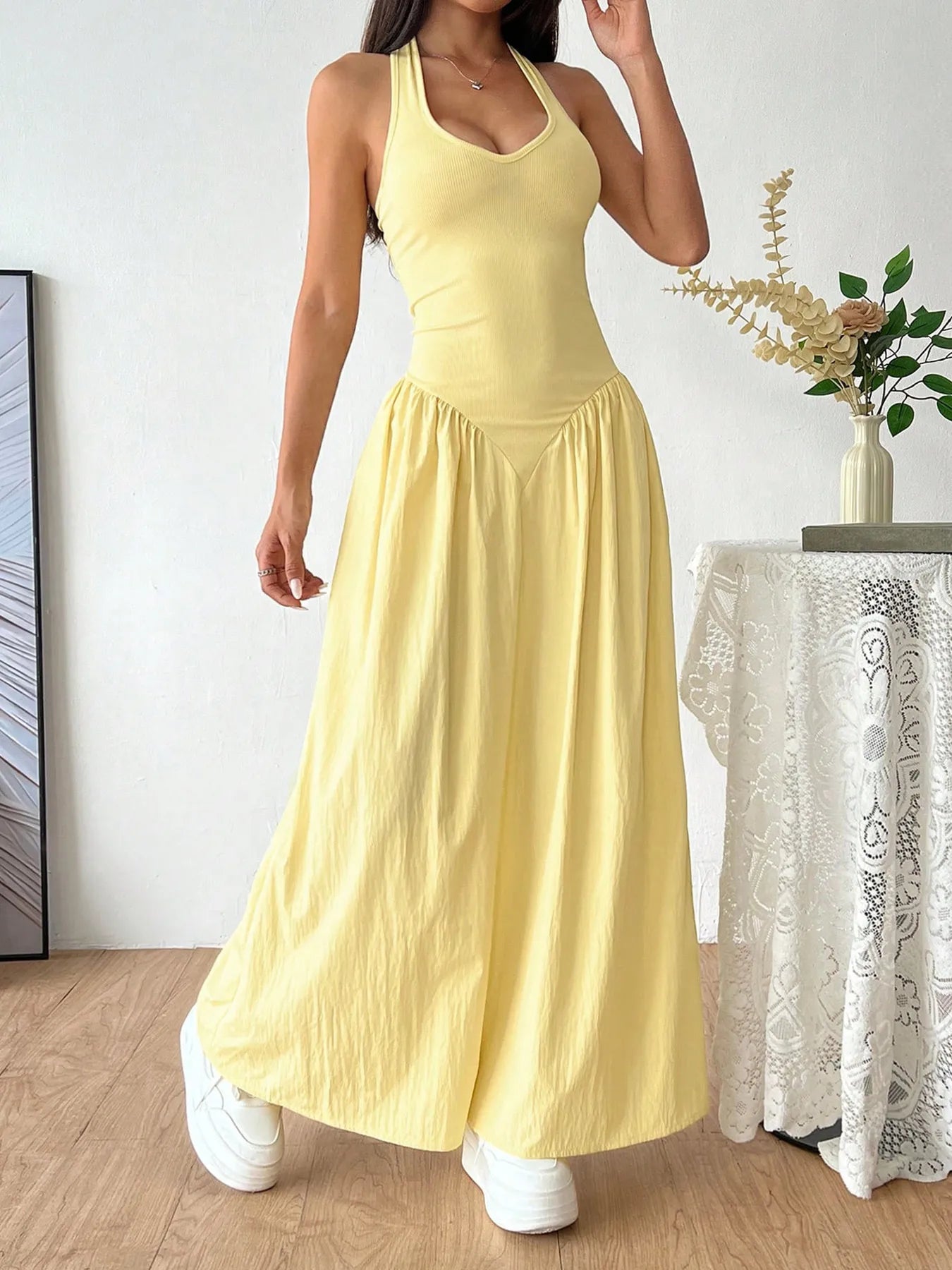 Halter Neck Maxi Dress