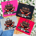 Hermes Heels and Books Graphic T-shirt  : Glidan Black / DTF / S