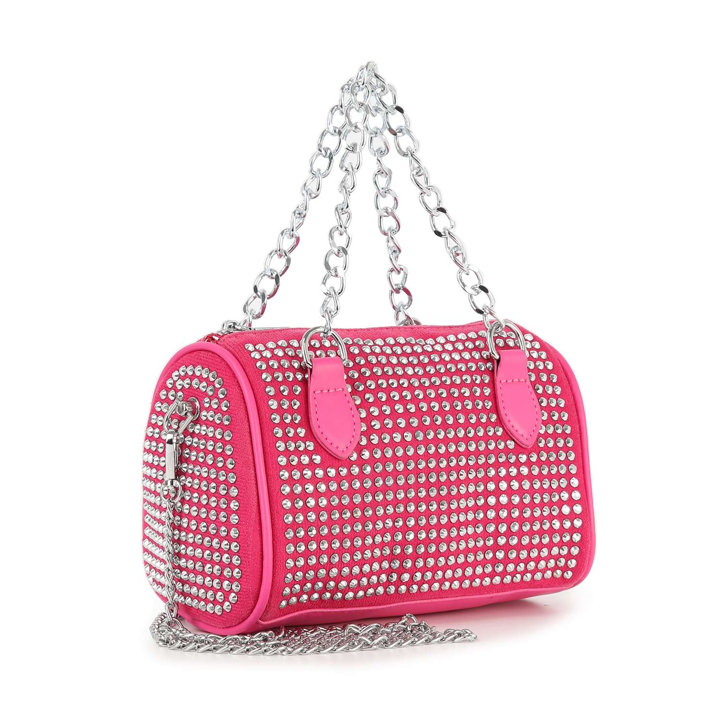 Crystal Clear Mini Rhinestone Duffle Bag