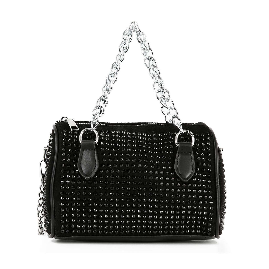 Crystal Clear Mini Rhinestone Duffle Bag
