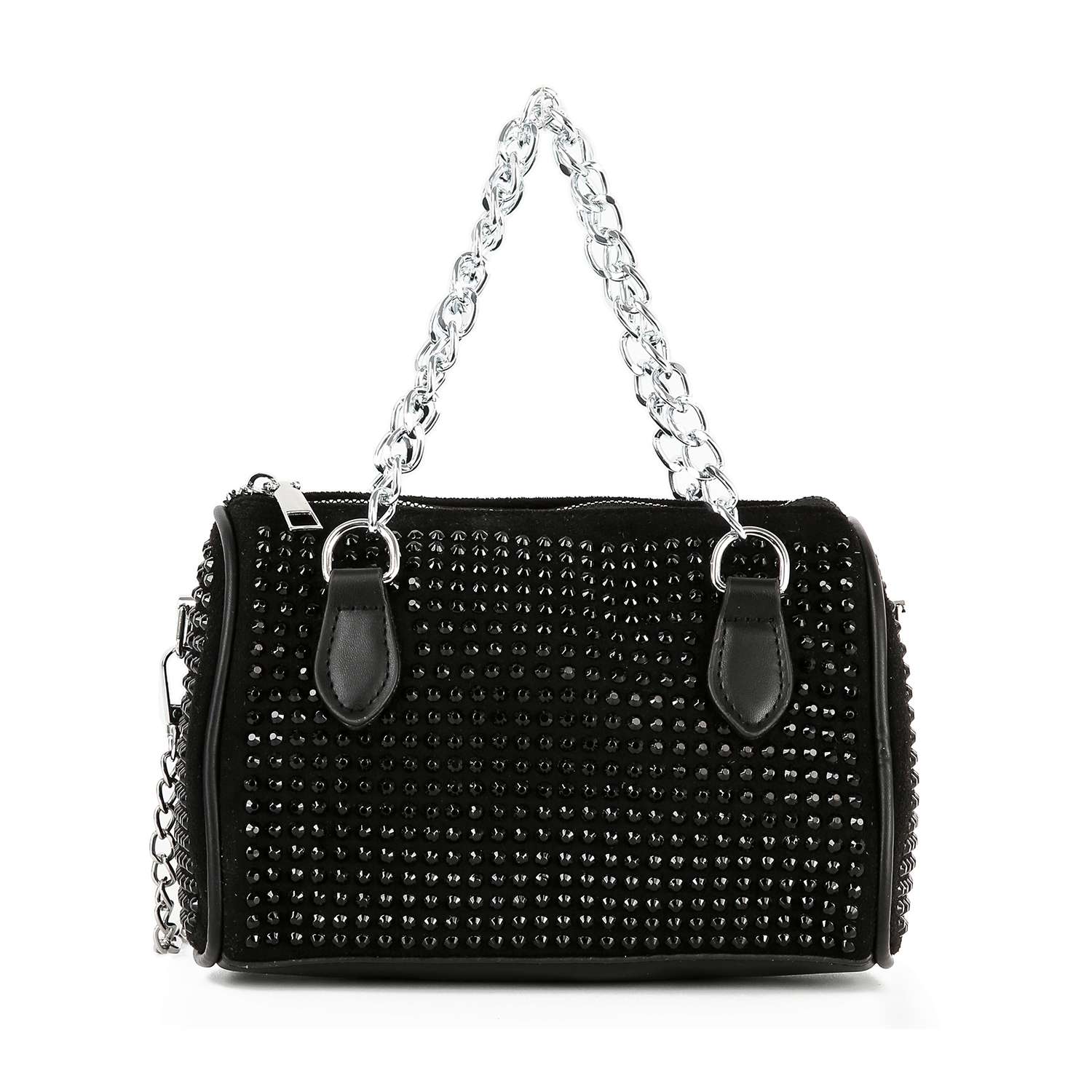 Crystal Clear Mini Rhinestone Duffle Bag
