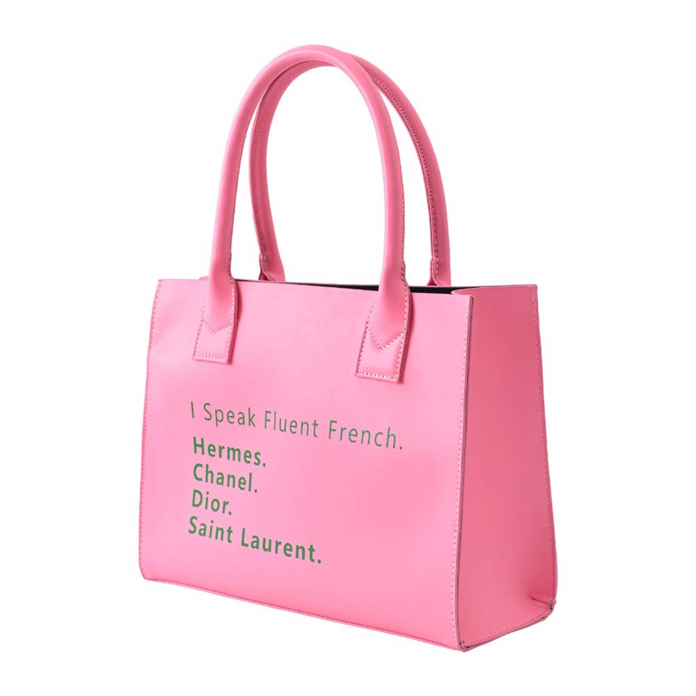 Pink French Messenger Bag