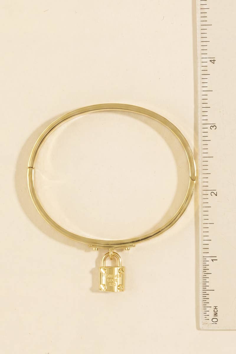 Stainless Steel Enamel Padlock Charm Bracelet: GDRD