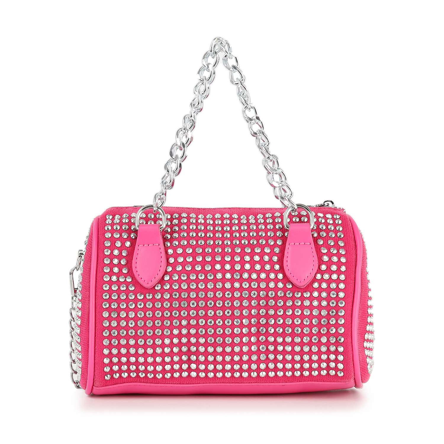 Crystal Clear Mini Rhinestone Duffle Bag