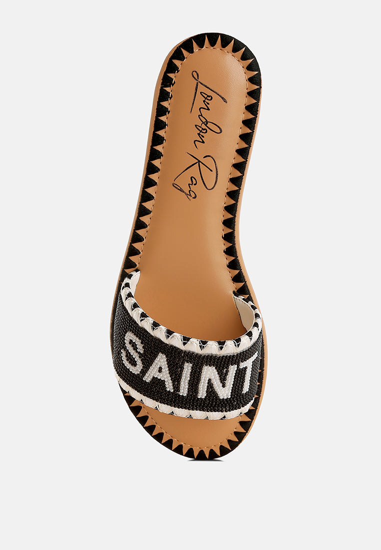 Getaway Beaded Saint Tropez Flat Slip Ons
