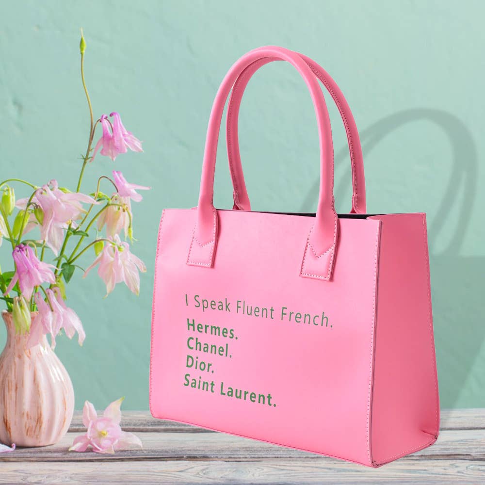 Pink French Messenger Bag