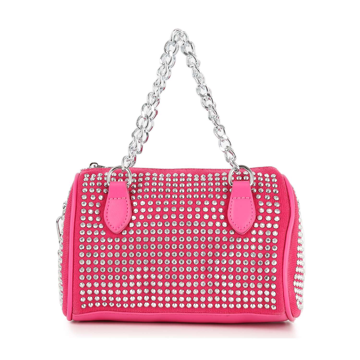 Crystal Clear Mini Rhinestone Duffle Bag