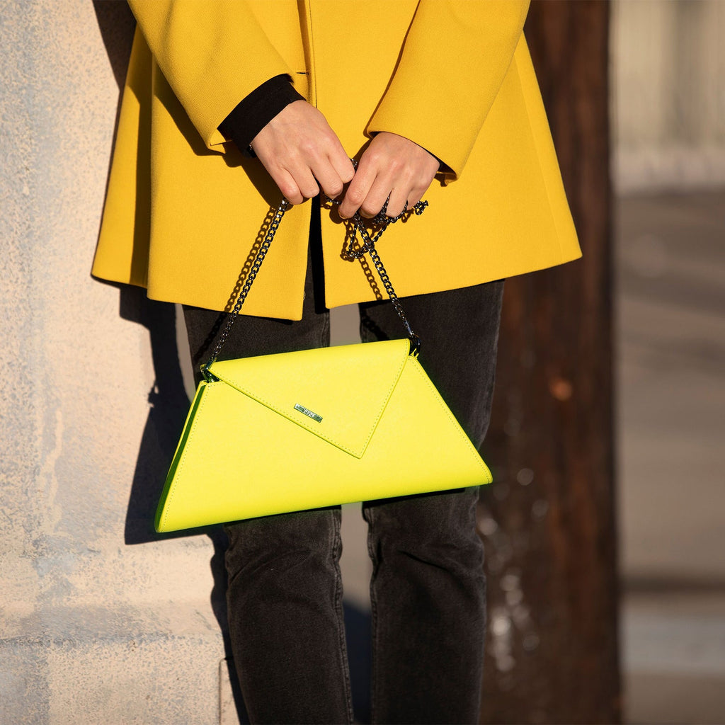 Sunflower Yellow Purse Leather Clutch Bag