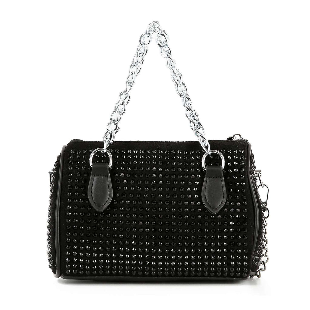 Crystal Clear Mini Rhinestone Duffle Bag