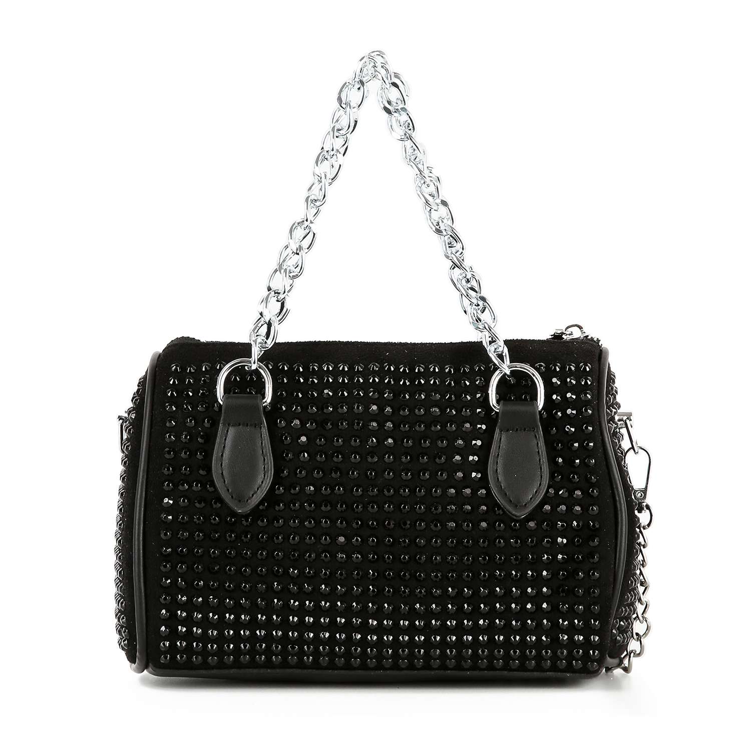 Crystal Clear Mini Rhinestone Duffle Bag