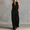 Call Me Sherry-Women’s Linen Blend Two-Piece Set