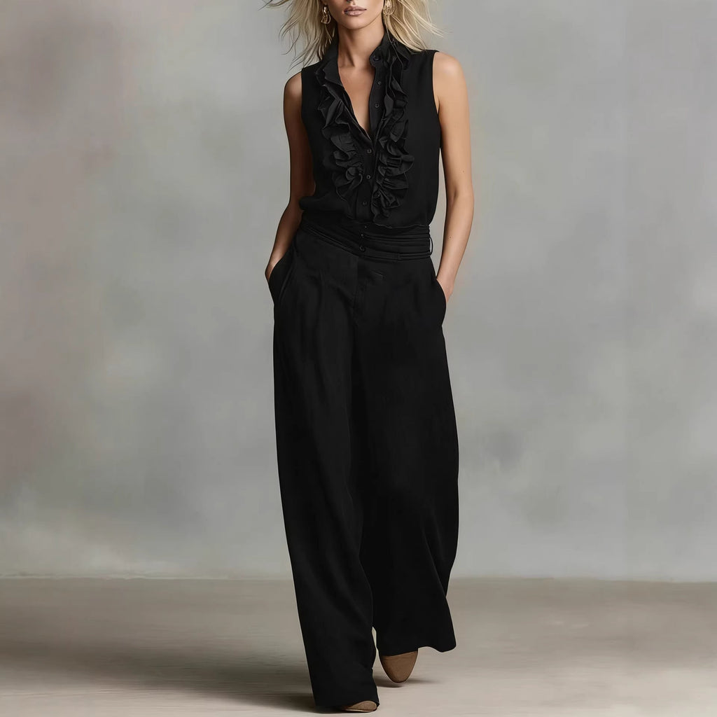 Call Me Sherry-Women’s Linen Blend Two-Piece Set