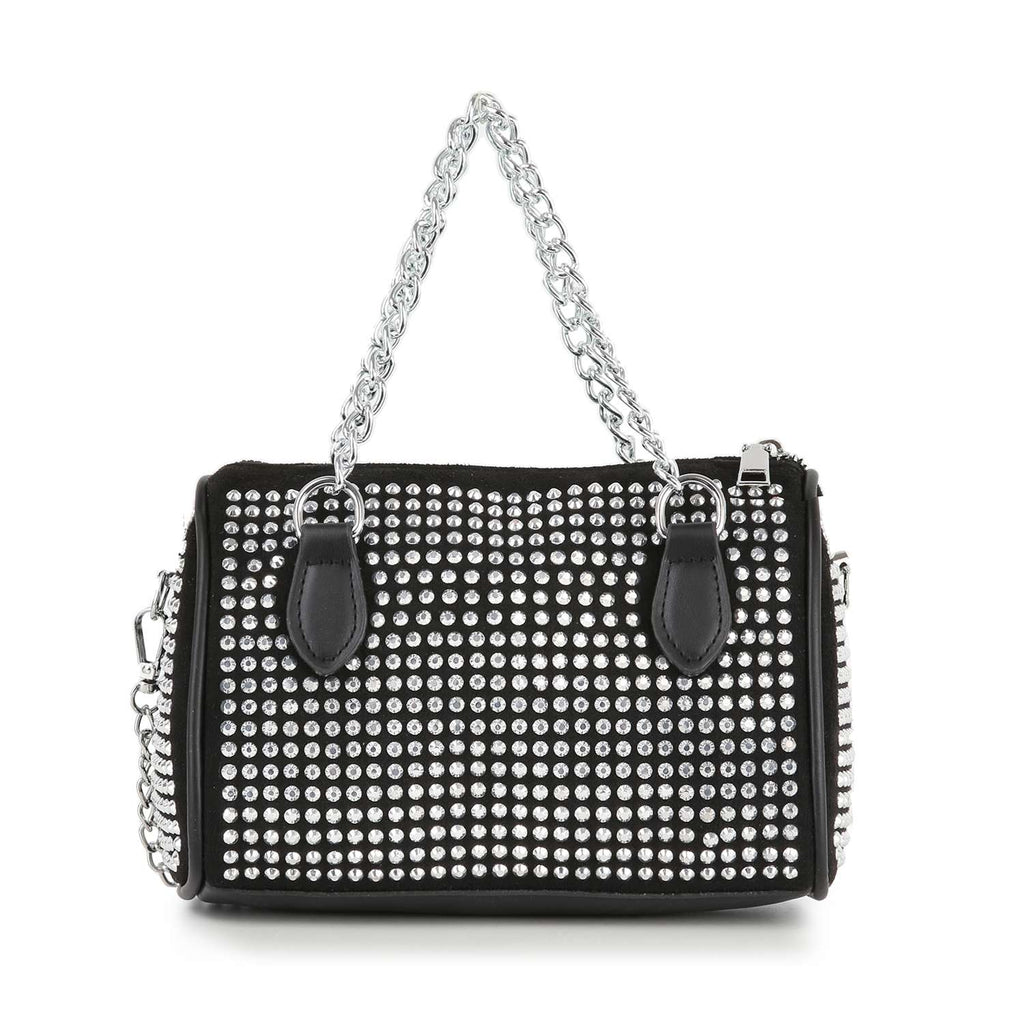 Crystal Clear Mini Rhinestone Duffle Bag