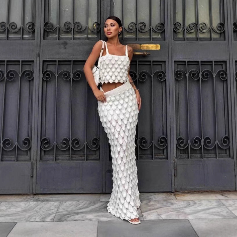 White Breeze Fashion Skirt Set