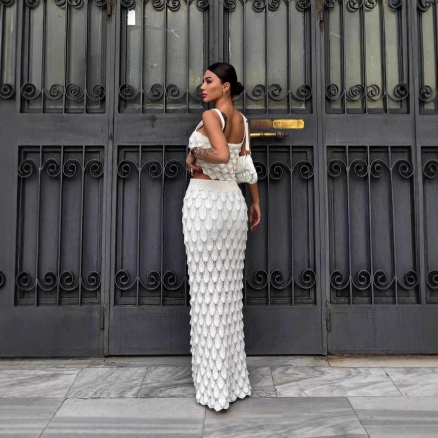 White Breeze Fashion Skirt Set