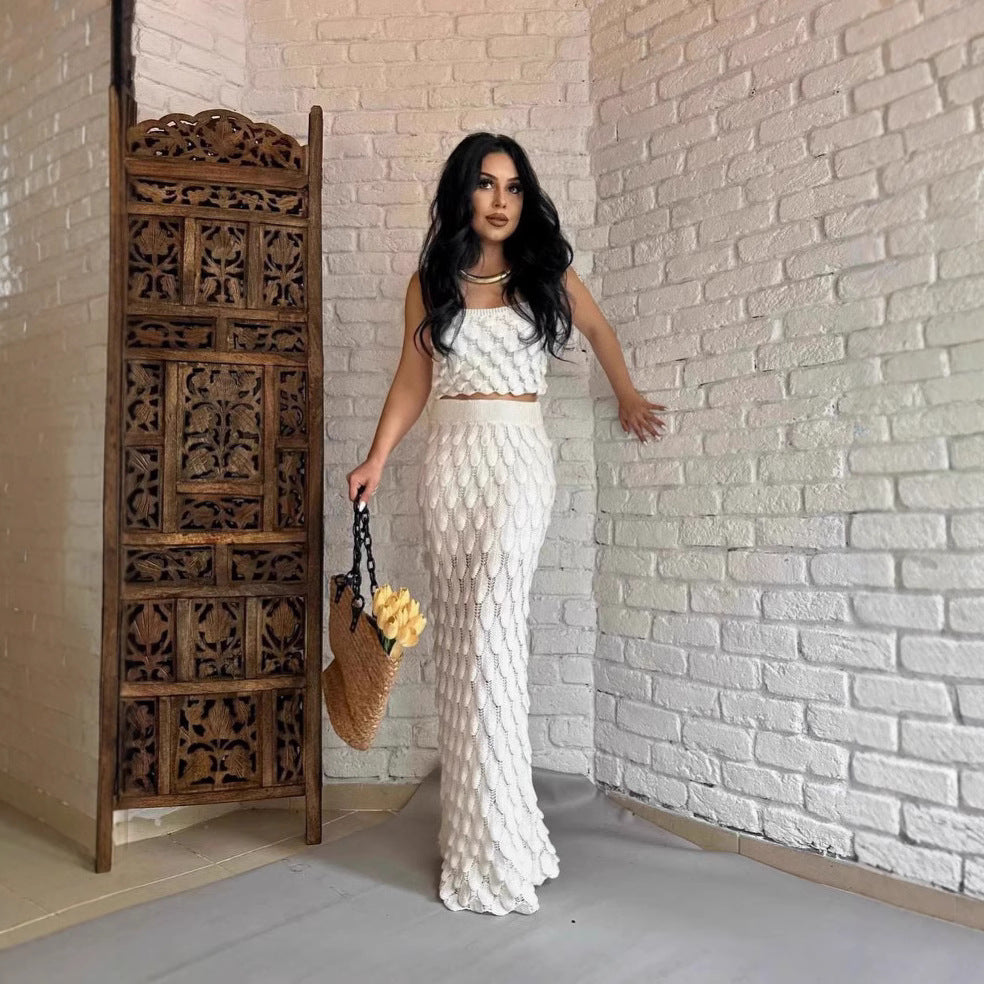 White Breeze Fashion Skirt Set