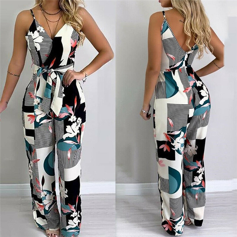 Women Jumpsuit Sexy Sleeveless Spaghetti Strap Bodysuit