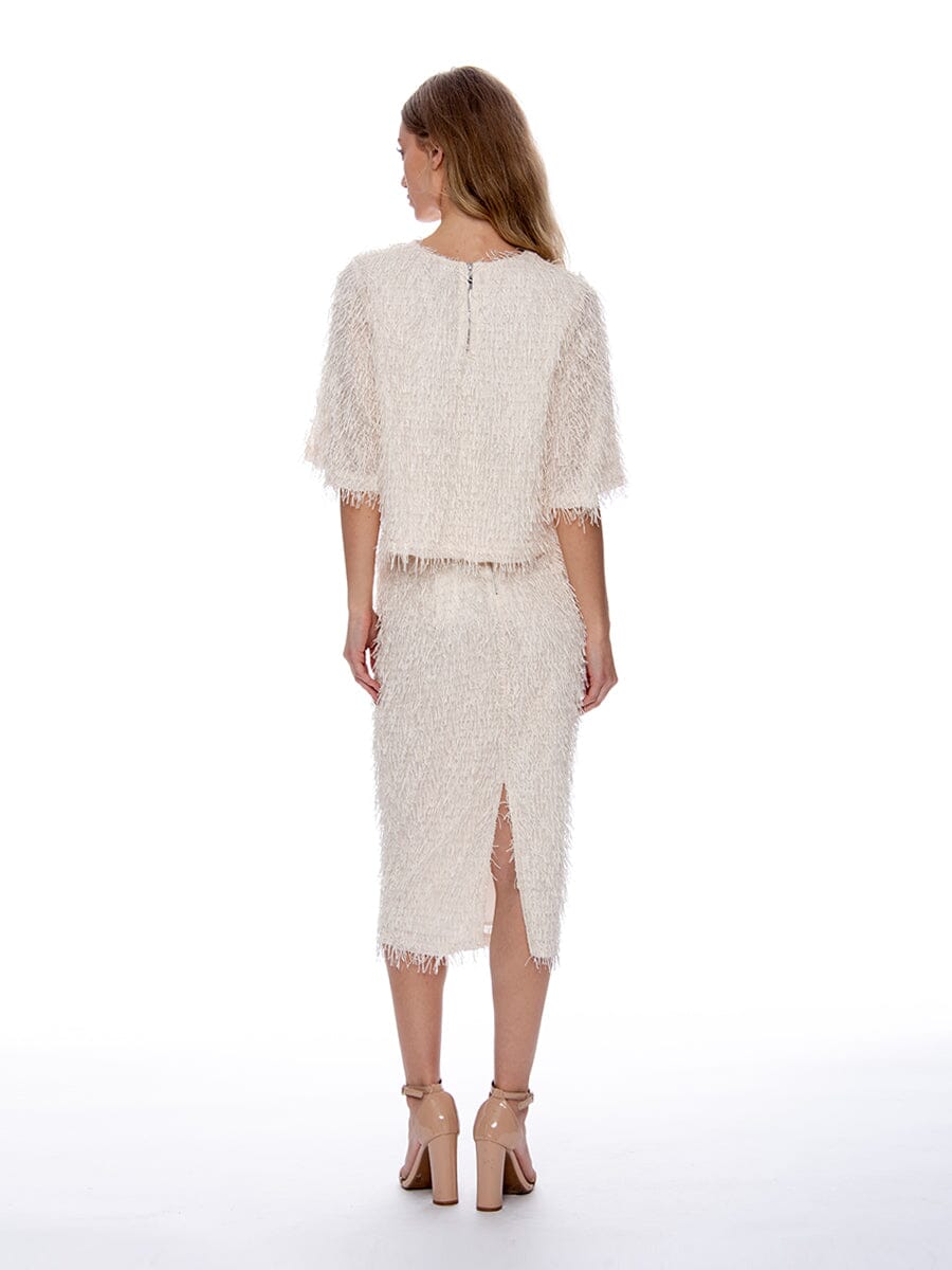 Gracia Fashion Women's Tinsel-Style Bell Sleeve Top